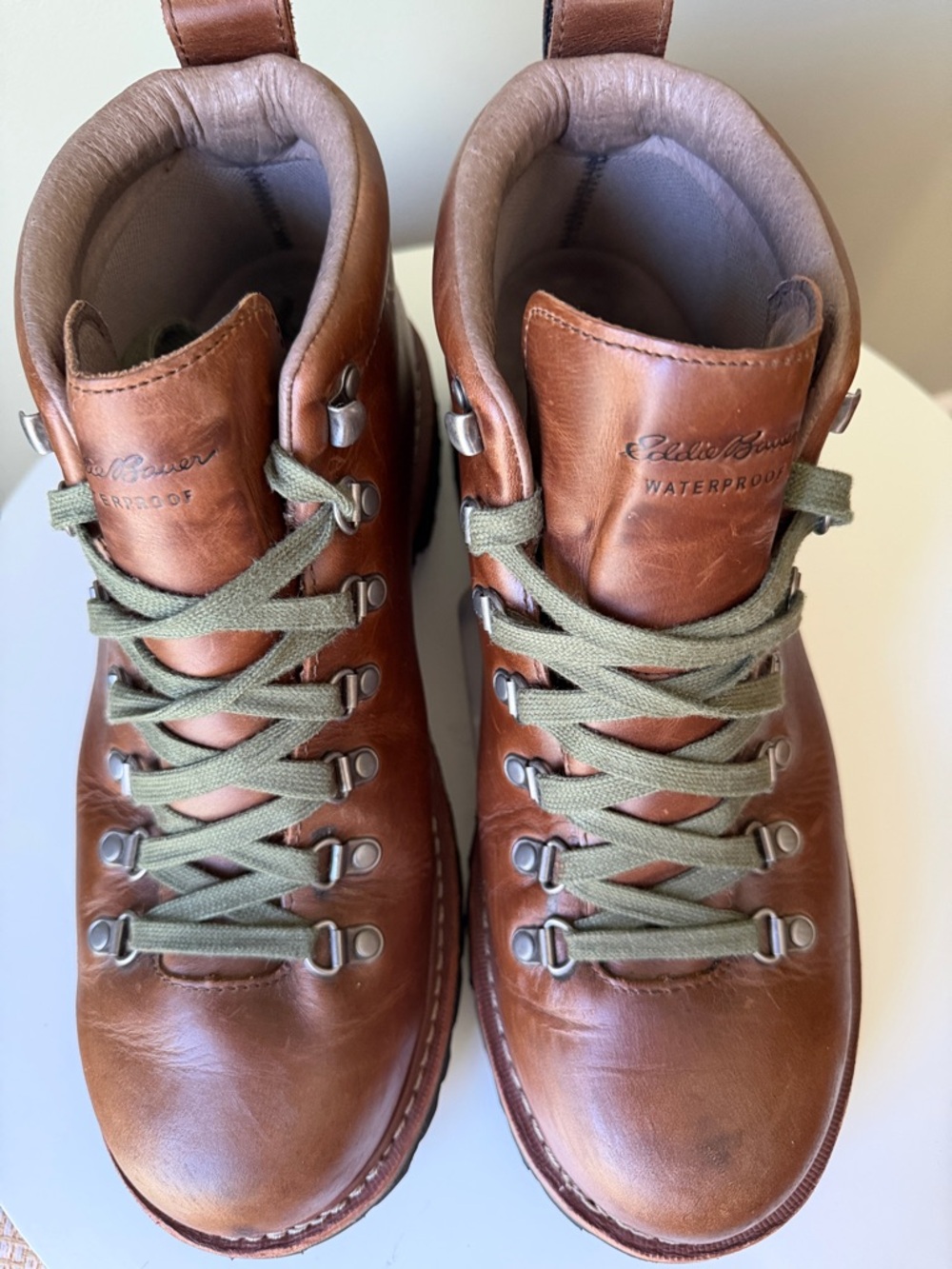 Eddie Bauer K Series Rugged Waterproof Leather Hiking Boots Vibram Sole Classic - Picture 9 of 16